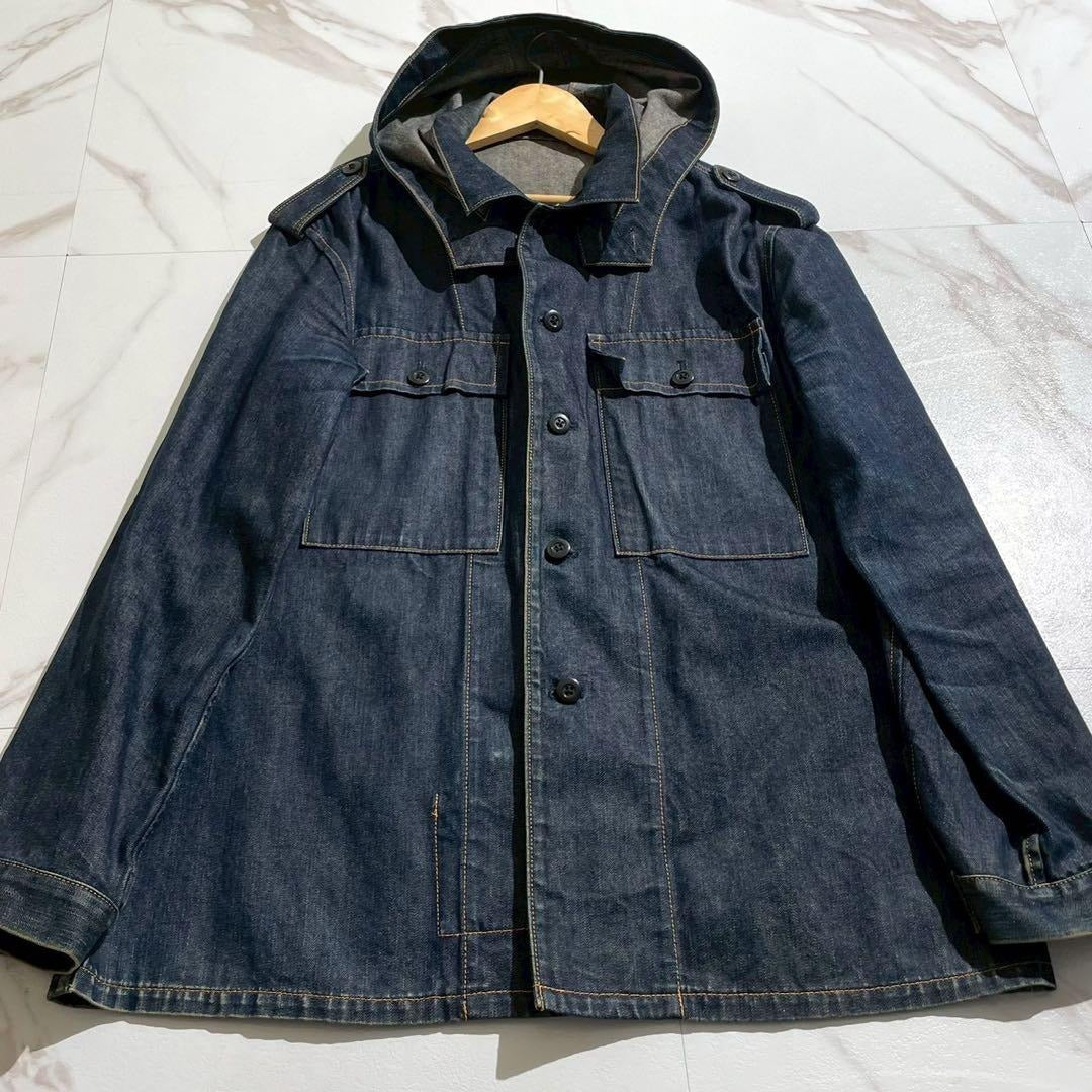 Yohji Yamamoto - Y's for men 2Way Denim Hooded Coat Indigo Size L