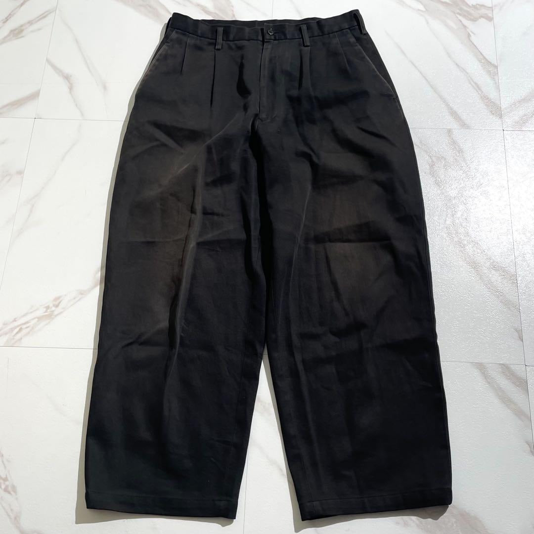 Yohji Yamamoto - Y's for men Cotton Gabardine Wide Pants Black Size L