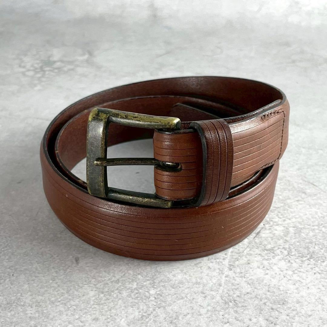 Issey Miyake - ISSEY MIYAKE Leather Belt Brown Size M