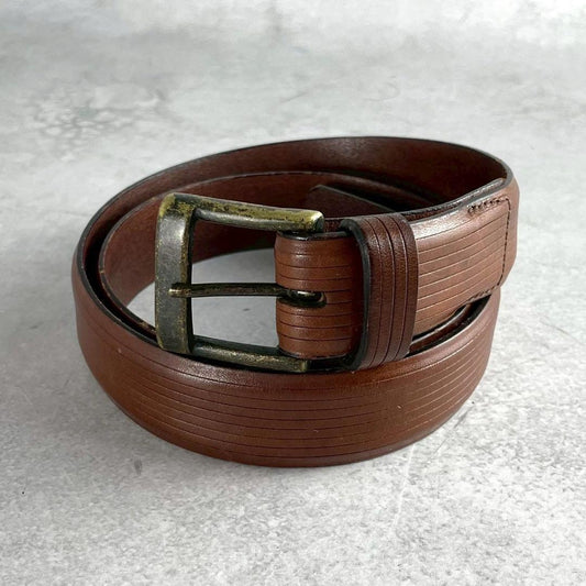 Issey Miyake - ISSEY MIYAKE Leather Belt Brown Size M