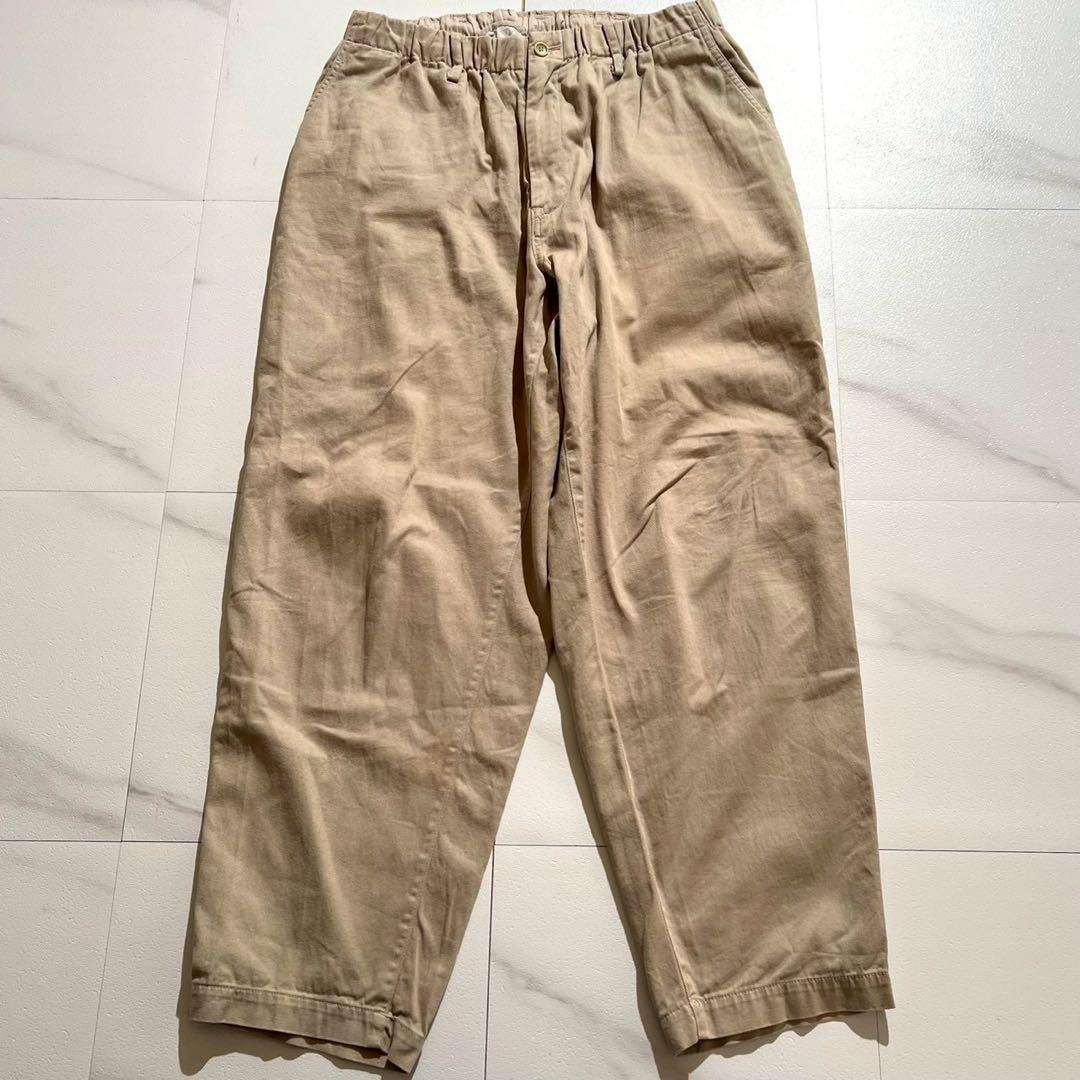 Vintage Yohji Yamamoto Bottoms - Yohji Yamamoto POUR HOMME pants 22SS Beige US 30 - Authentic Archive