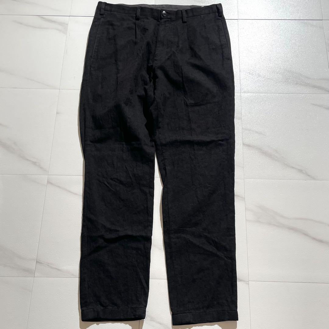 Vintage Yohji Yamamoto Bottoms - Yohji Yamamoto POUR HOMME Pants Jacquard Black US 33 - Authentic Archive