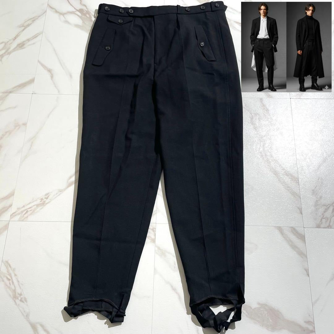 Yohji Yamamoto - Yohji Yamamoto POUR HOMME 80s Tapered Silhouette Pants Black Size L