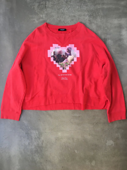 Vintage Undercover Tops - UNDERCOVER Cropped Sweatshirt Red Cotton F - Authentic Archive