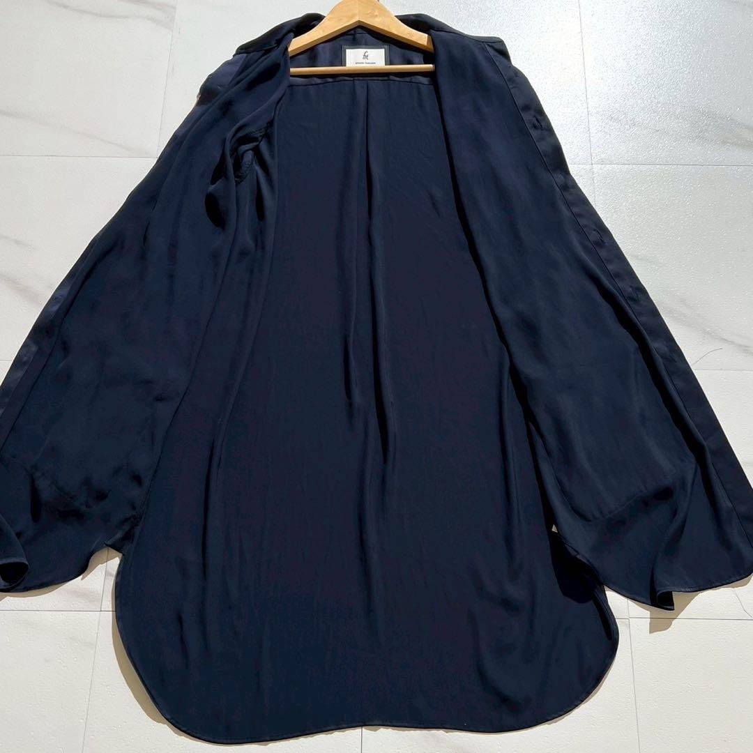 Vintage Maison MIHARA YASUHIRO Tops - MIHARA YASUHIRO long shirt embroidery Navy Size L - Authentic Archive