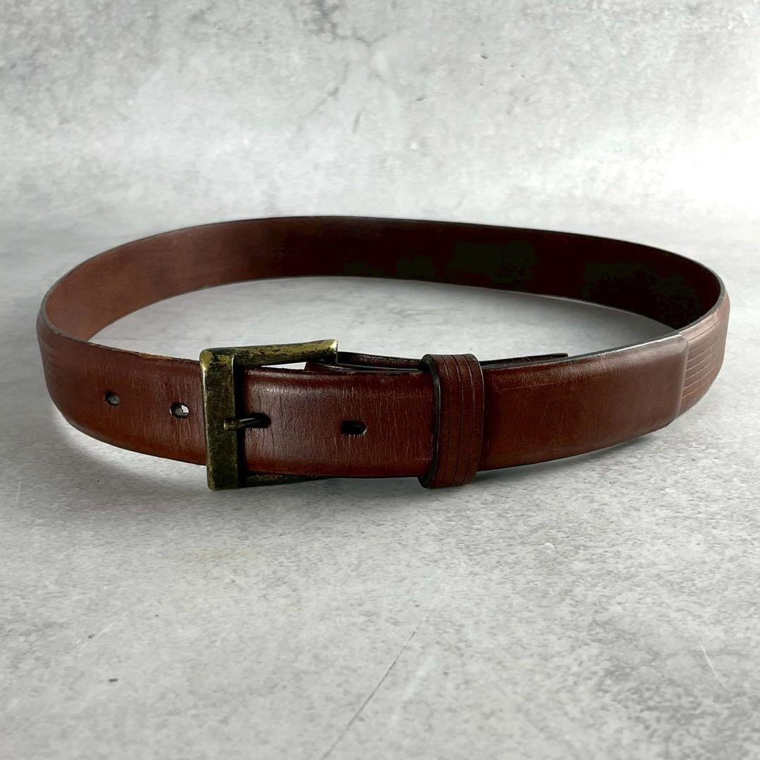 Issey Miyake - ISSEY MIYAKE Leather Belt Brown Size M