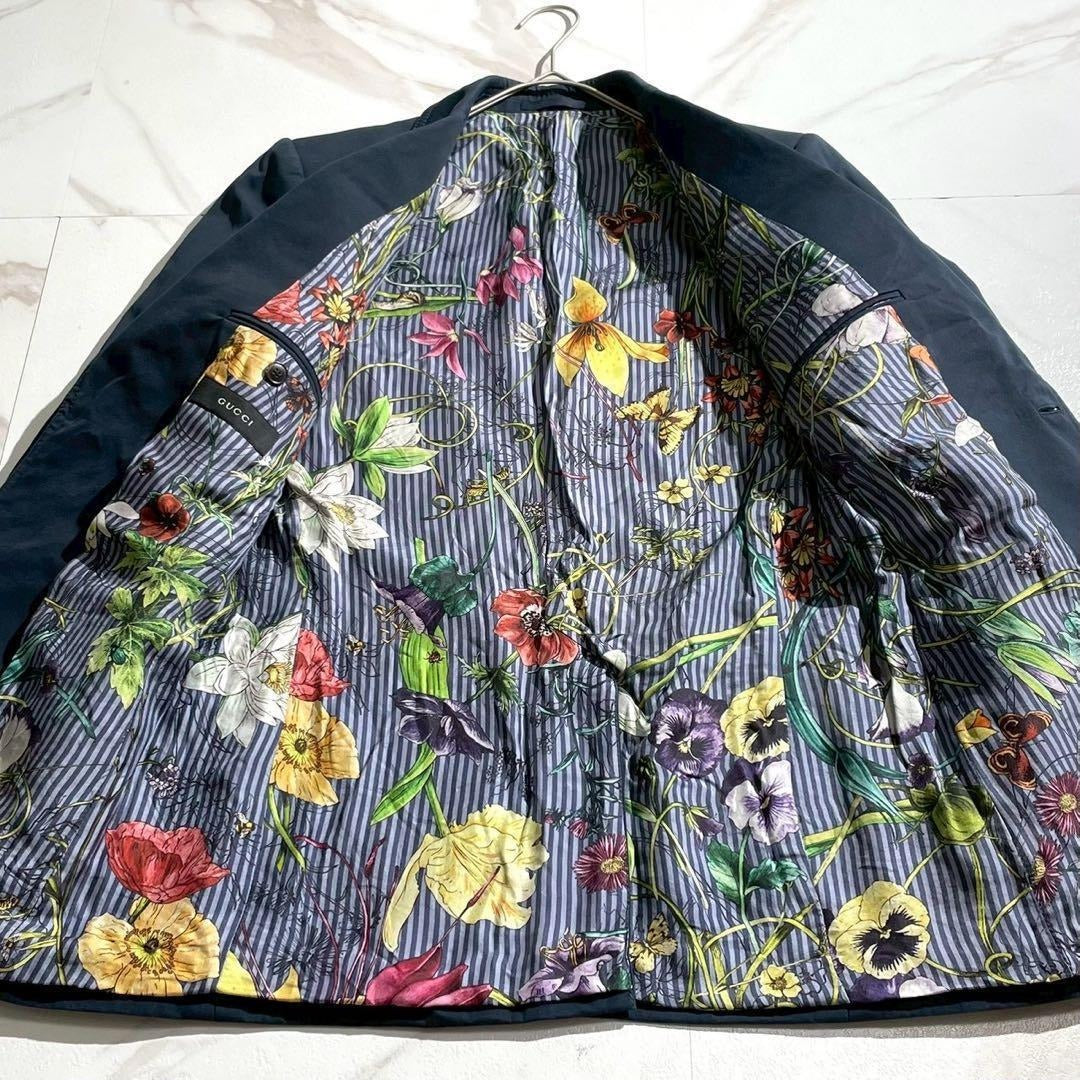 Gucci - GUCCI Floral Tailored Jacket Navy Size M
