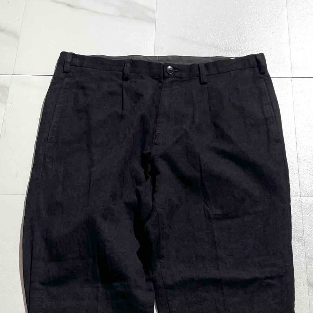 Vintage Yohji Yamamoto Bottoms - Yohji Yamamoto POUR HOMME Pants Jacquard Black US 33 - Authentic Archive