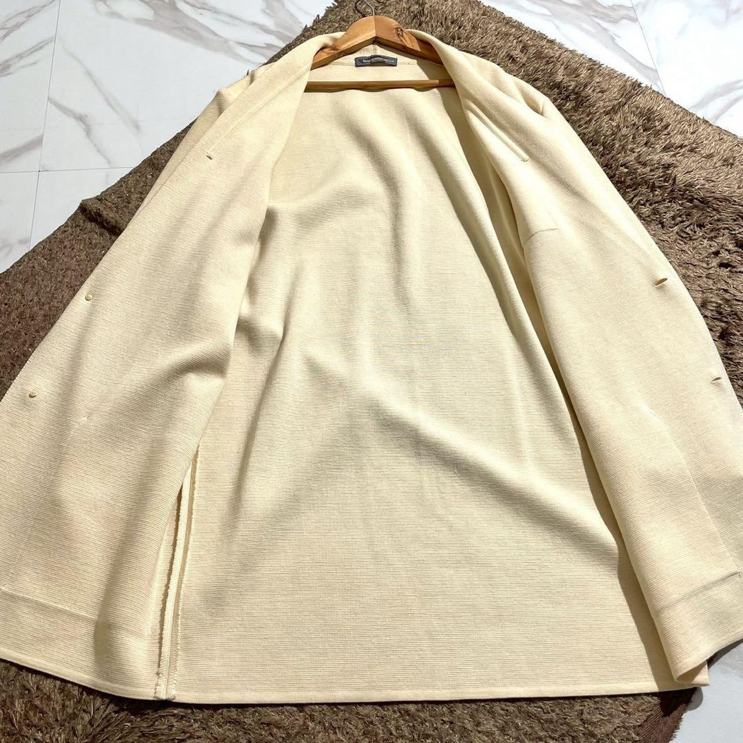 Issey Miyake - ISSEY MIYAKE MEN 84SS Brush Tag Knit Chesterfield Coat Off White Size M