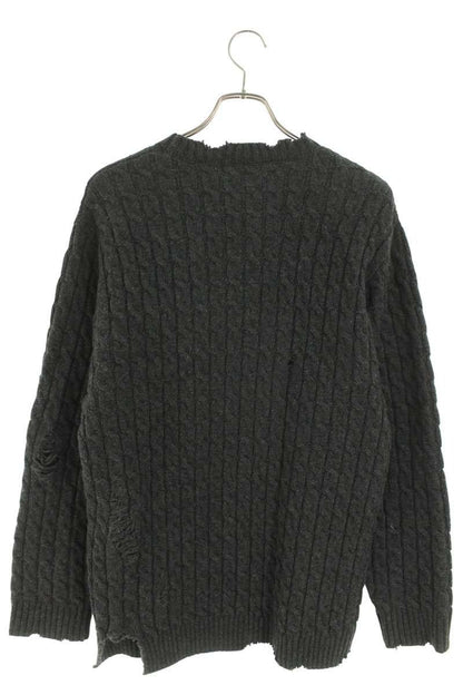 Vintage Undercover Tops - Undercover Damaged Cable Knit UP2D4901 Grey Size S - Authentic Archive