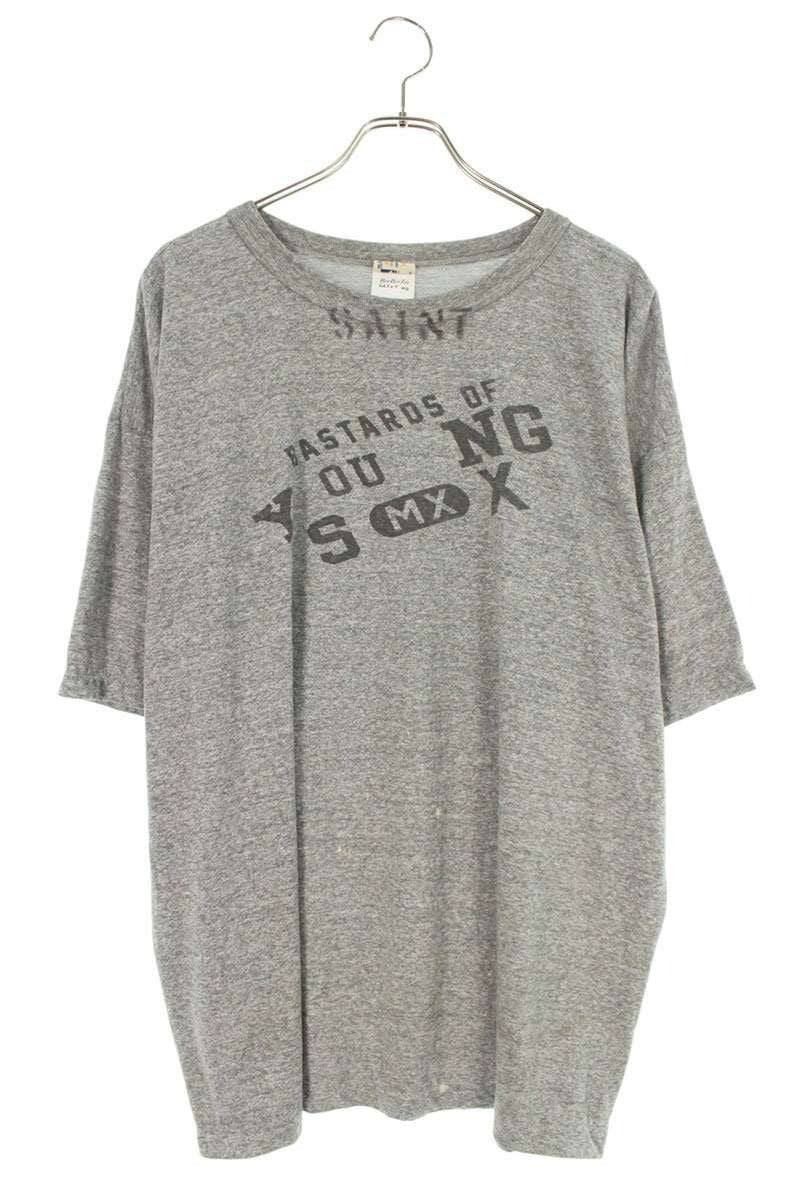 Vintage Saint Michael Tops - SAINT MICHAEL BerBerJin College Logo T-Shirt Gray Size XL - Authentic Archive