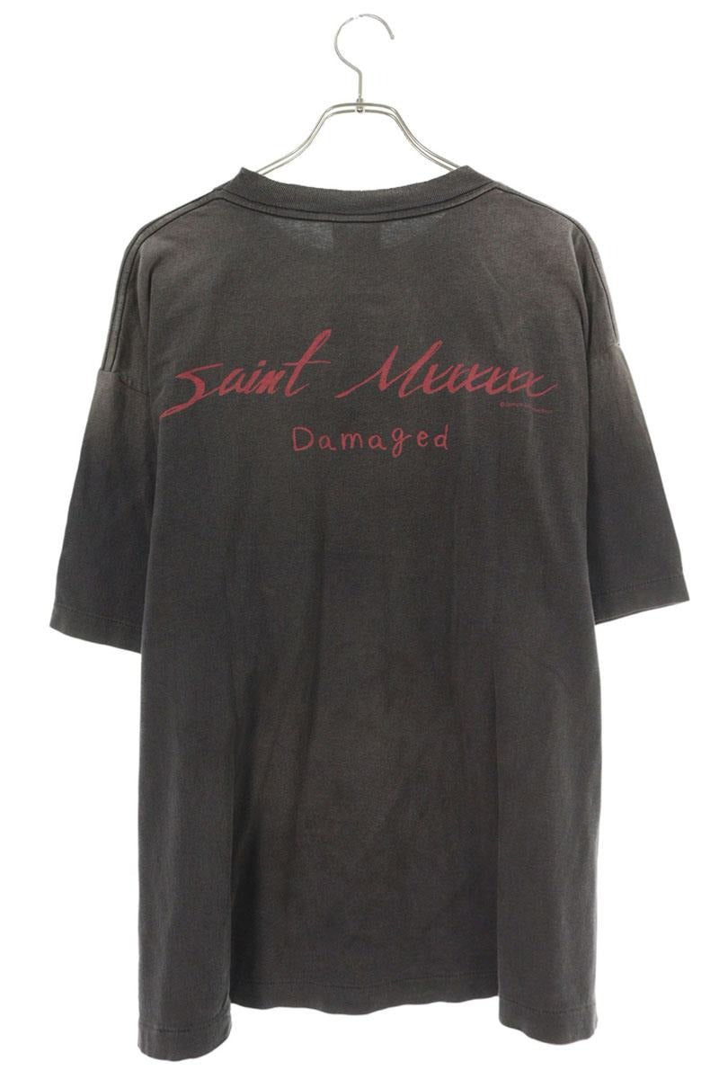 Vintage Saint Michael Tops - Saint Michael 25ss Front Print T-Shirt SM-HR8-0000-017 Black XL - Authentic Archive