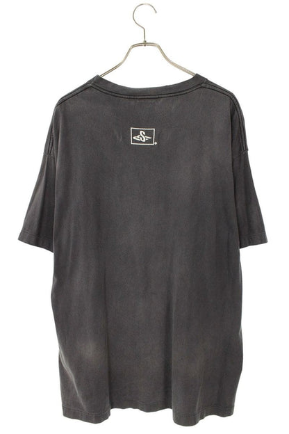Vintage Saint Michael Tops - SAINT MICHAEL Distressed Printed T-Shirt Black Size XL - Authentic Archive