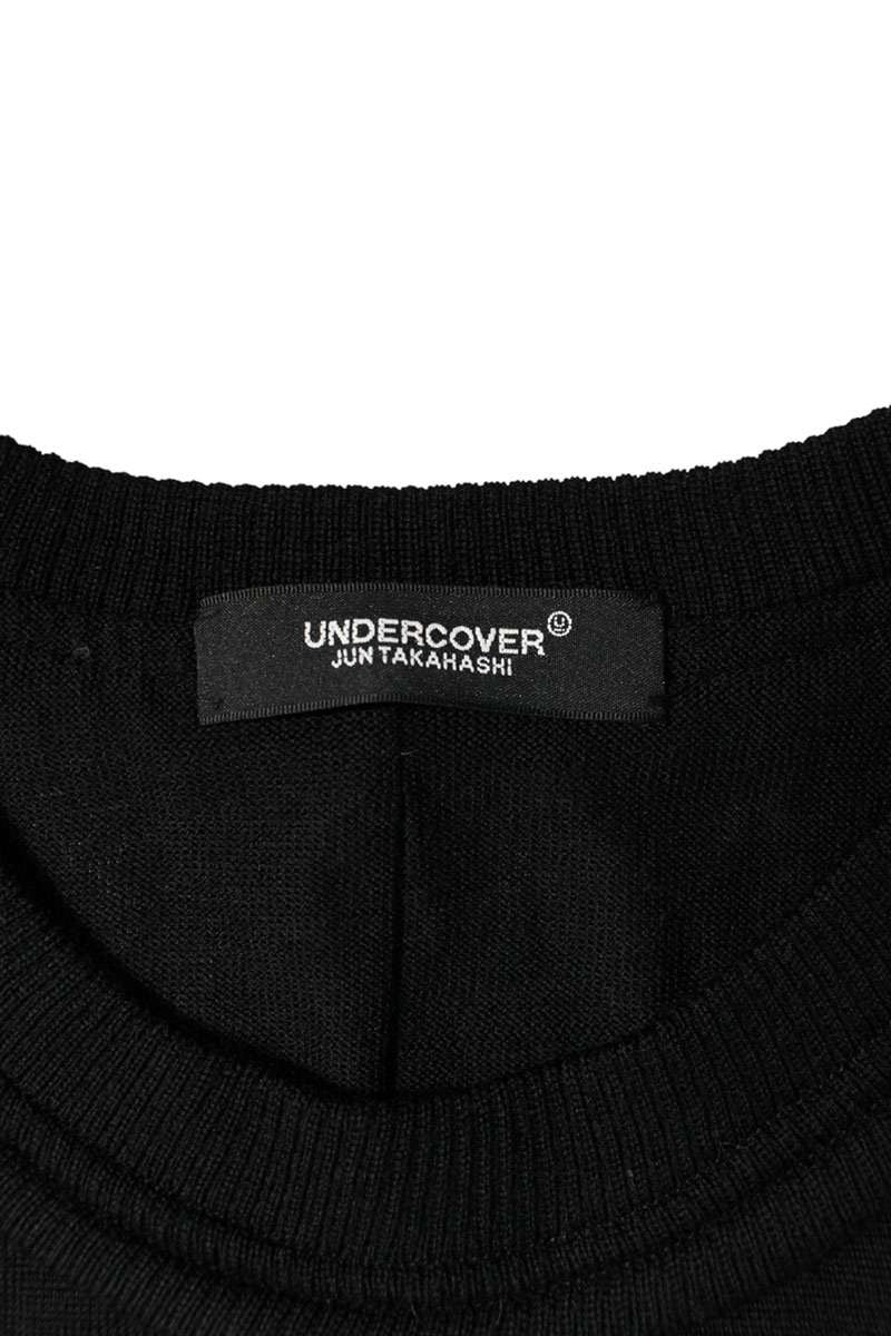 Vintage Undercover Tops - Undercover Inside Out Wool Knit Black Size M - Authentic Archive