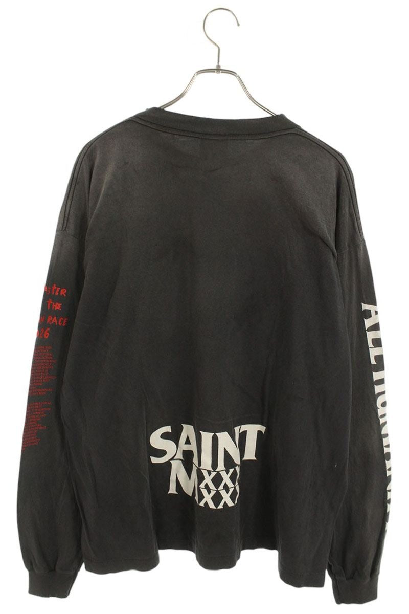 Vintage Saint Michael Tops - Saint Michael The Judgement Vintage Long Sleeve Cut And Sew Black XL - Authentic Archive