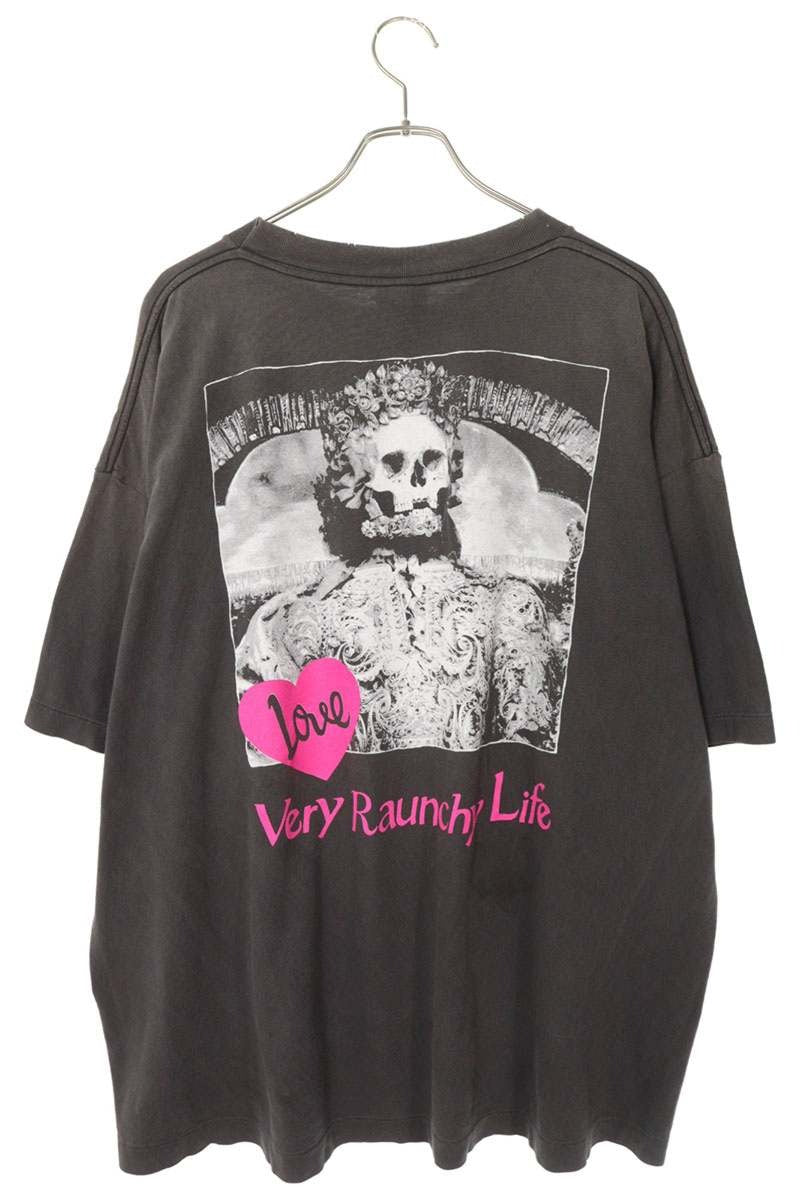 Vintage Saint Michael Tops - SAINT MICHAEL 25SS LOVE Printed T-Shirt Gray Size XXL - Authentic Archive