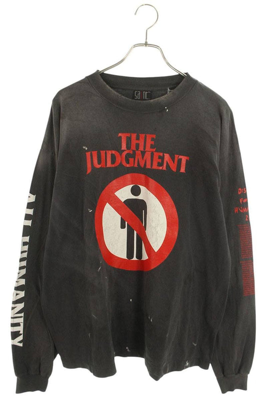 Vintage Saint Michael Tops - Saint Michael The Judgement Vintage Long Sleeve Cut And Sew Black XL - Authentic Archive