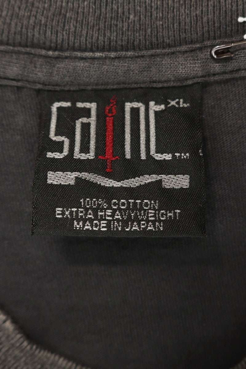 Vintage Saint Michael Tops - Saint Michael 25ss Front Print T-Shirt SM-HR8-0000-017 Black XL - Authentic Archive