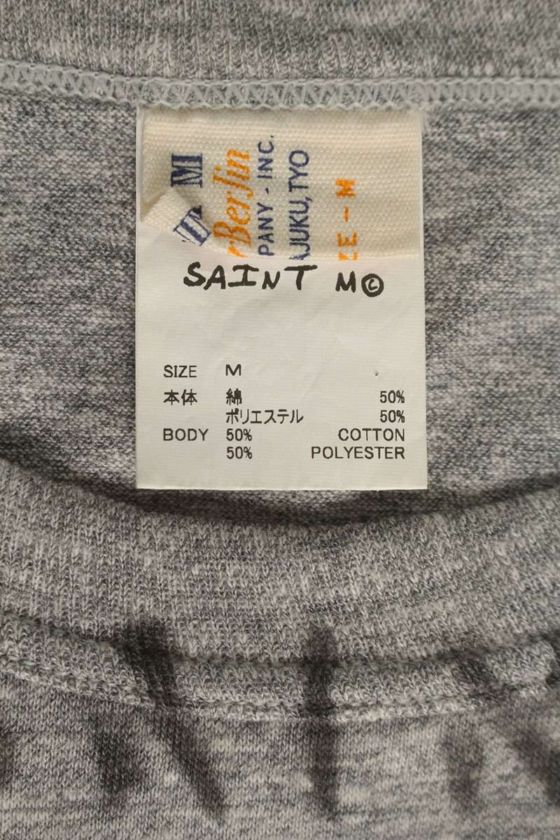 Vintage Saint Michael Tops - SAINT MICHAEL BerBerJin 25SS College Logo T-Shirt Gray Size M - Authentic Archive