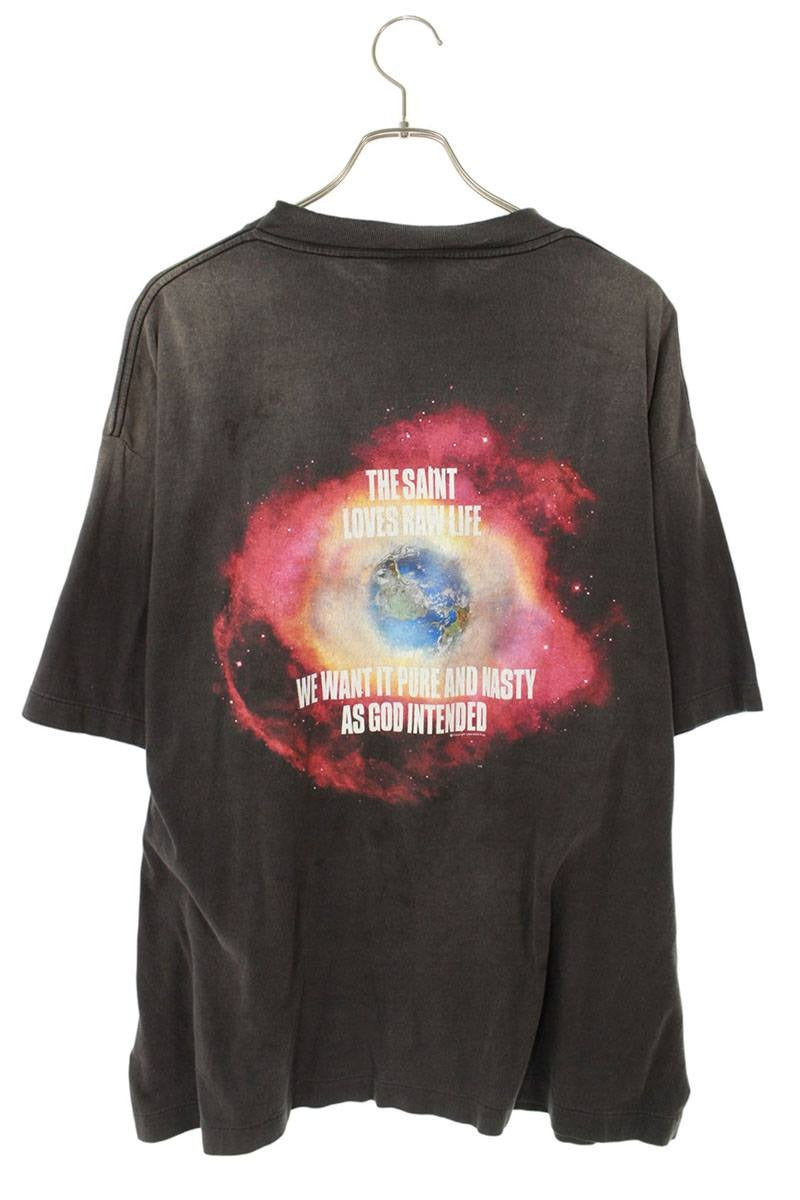 Vintage Saint Michael Tops - SAINT MICHAEL Distressed OBLITERATE Printed T-Shirt Black Size XL - Authentic Archive