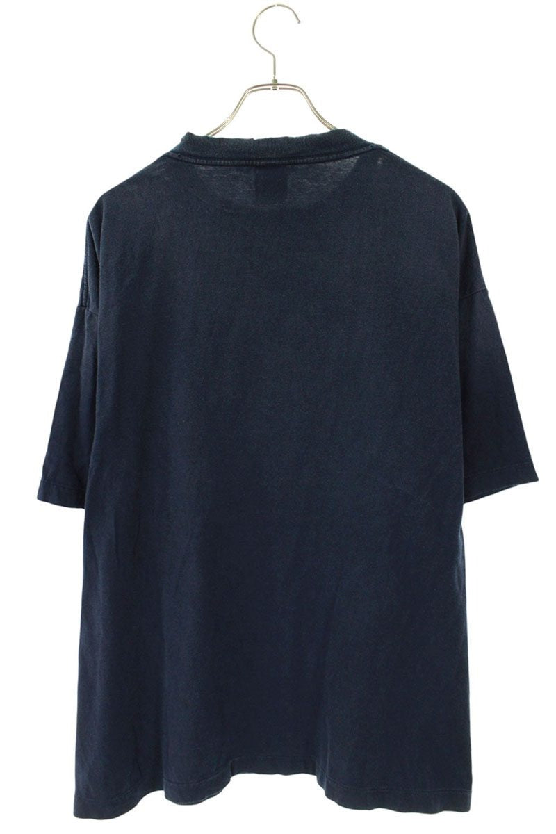Vintage Saint Michael Tops - SAINT MICHAEL NEIGHBORHOOD Distressed Skull Printed T-Shirt Navy Size XL - Authentic Archive