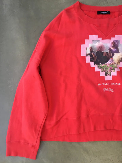 Vintage Undercover Tops - UNDERCOVER Cropped Sweatshirt Red Cotton F - Authentic Archive