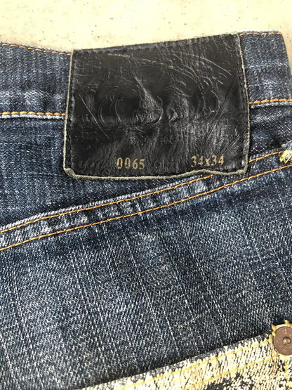 Vintage EVISU Bottoms - EVISU Multi Pocket Denim Pants Indigo Cotton 34 x 34 - Authentic Archive