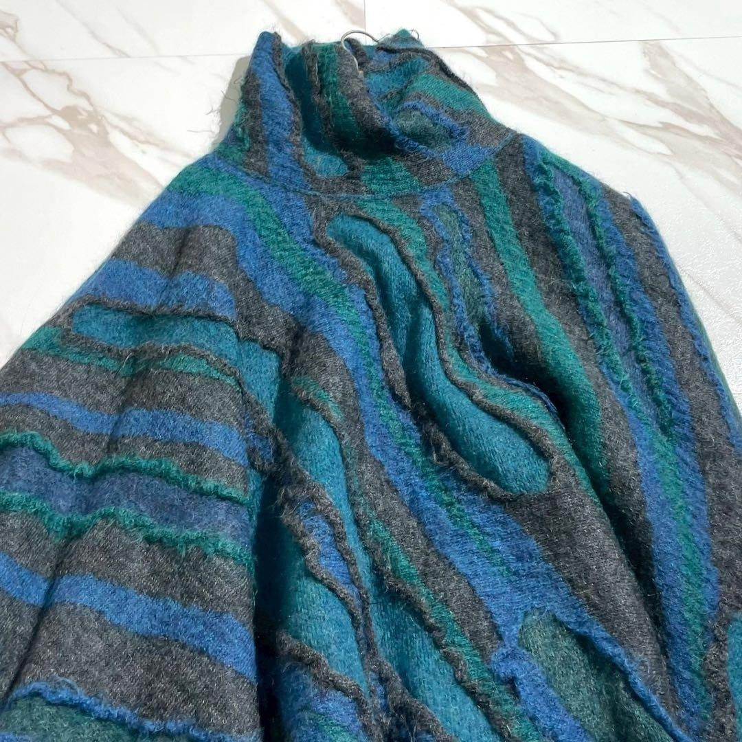 Issey Miyake - ISSEY MIYAKE MEN 13AW Turtleneck Poncho Blue Size L