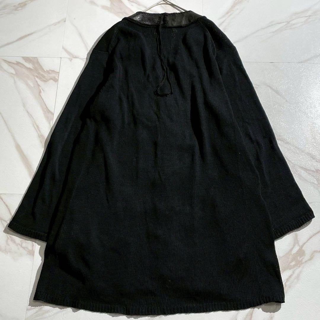 Vintage Yohji Yamamoto Tops - Yohji Yamamoto HOMME 19SS Cotton Cardigan Black Size L - Authentic Archive