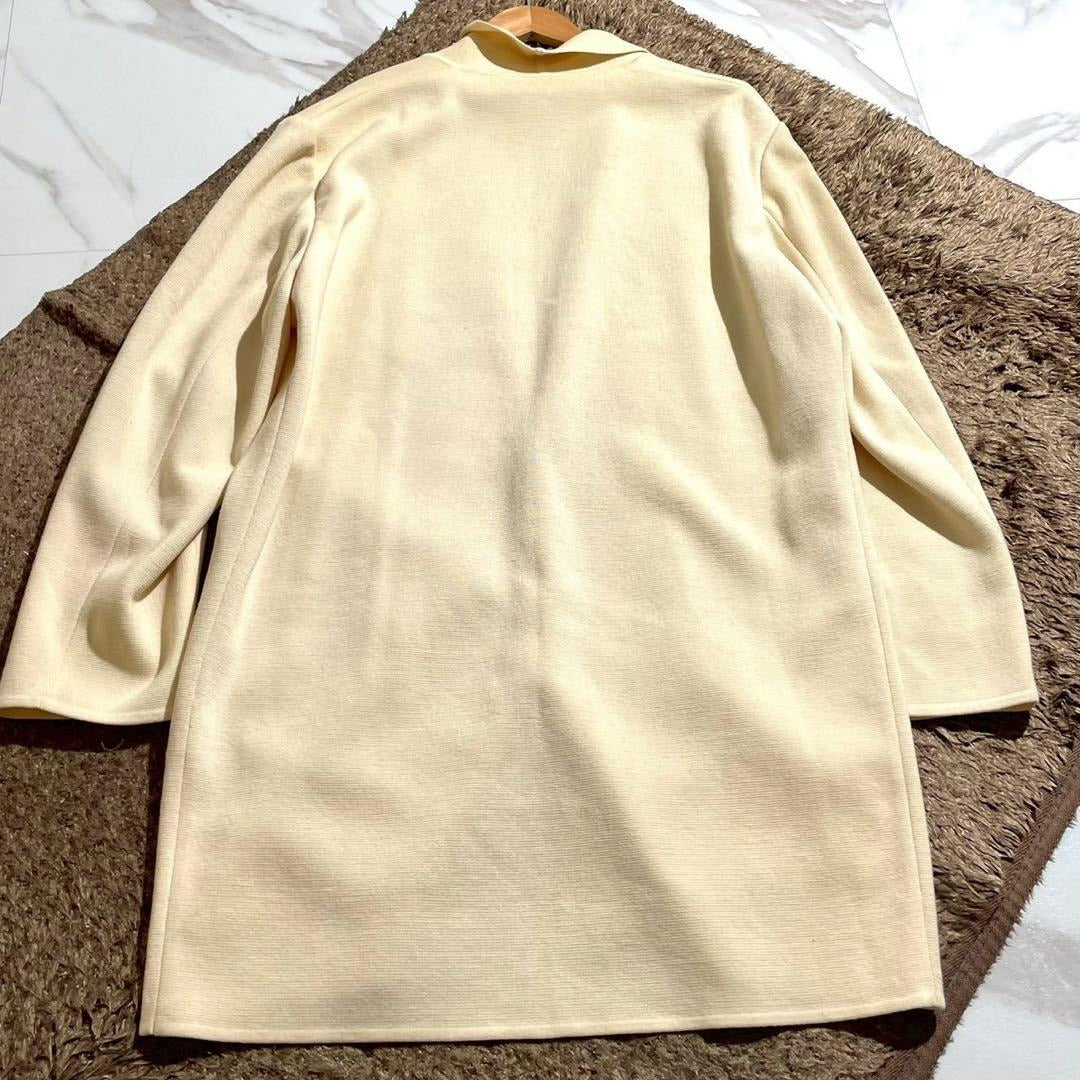 Issey Miyake - ISSEY MIYAKE MEN 84SS Brush Tag Knit Chesterfield Coat Off White Size M