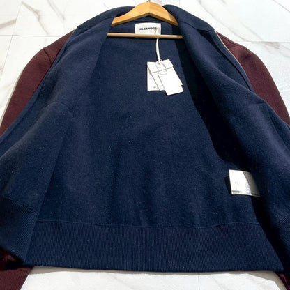 Vintage JIL SANDER Outwear - JIL SANDER 24SS Oversized Knit Blouson Red Size L - Authentic Archive
