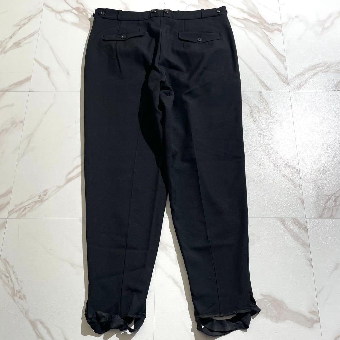 Yohji Yamamoto - Yohji Yamamoto POUR HOMME 80s Tapered Silhouette Pants Black Size L