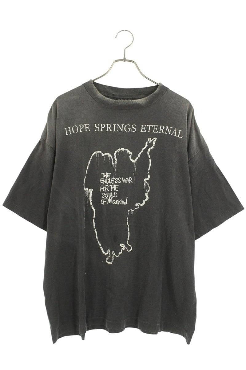 Vintage Saint Michael Tops - Saint Michael 25ss Hope Springs Print Vintage T-Shirt SM-HR8-0000-006 Black XL - Authentic Archive