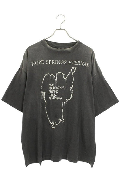 Vintage Saint Michael Tops - Saint Michael 25ss Hope Springs Print Vintage T-Shirt SM-HR8-0000-006 Black XL - Authentic Archive