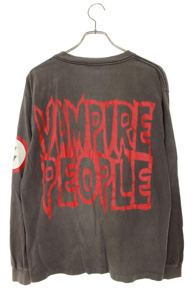 Vintage Saint Michael Tops - Saint Michael 22ss Graphic Logo Vintage Long Sleeve Cut And Sew Grey Size S - Authentic Archive