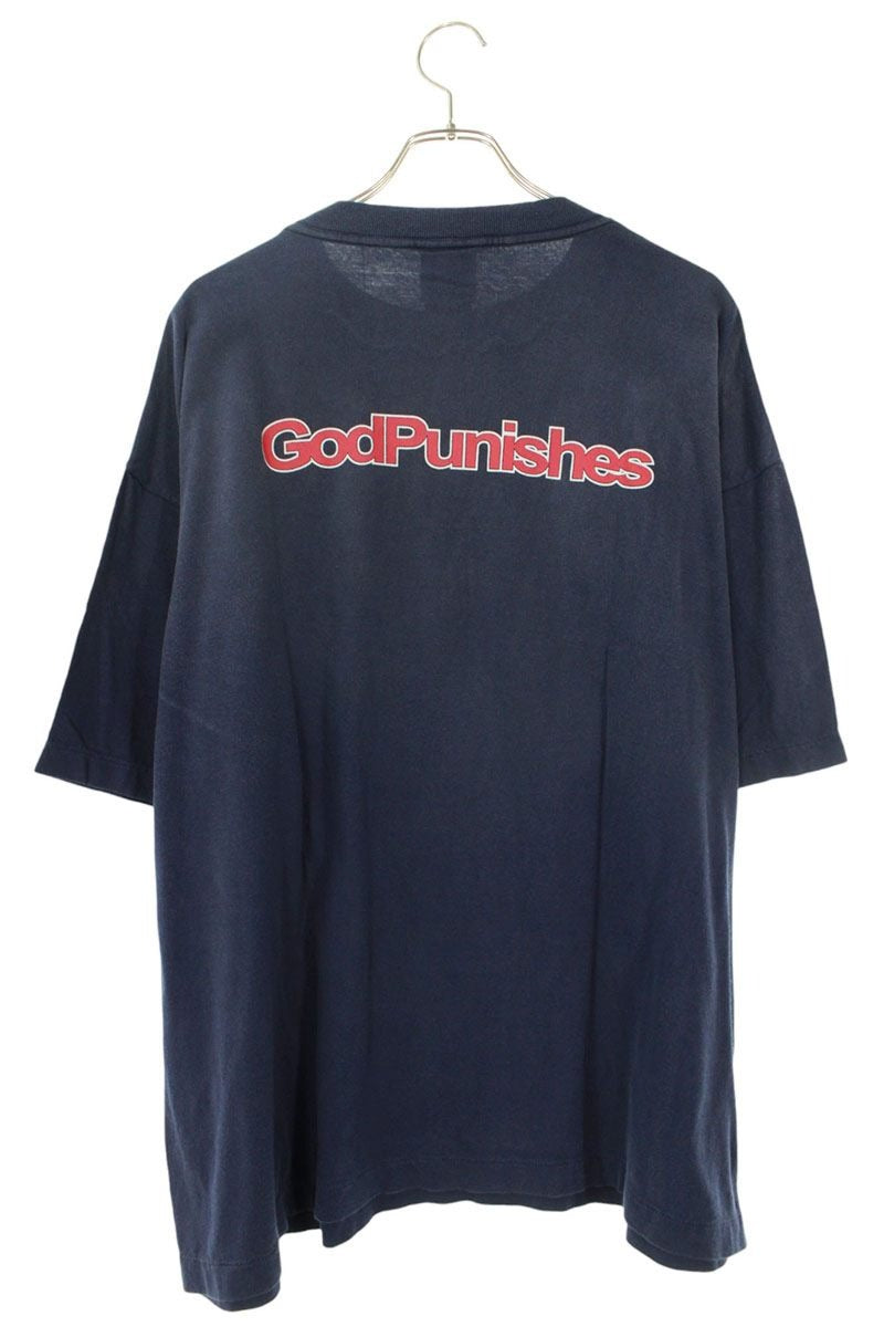 Vintage Saint Michael Tops - Saint Michael 25ss Dead Saint Print T-Shirt SM-YS1-0000-010 Navy XXL - Authentic Archive