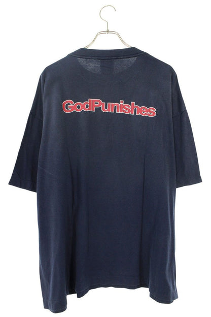 Vintage Saint Michael Tops - Saint Michael 25ss Dead Saint Print T-Shirt SM-YS1-0000-010 Navy XXL - Authentic Archive