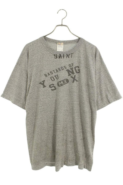 Vintage Saint Michael Tops - Saint Michael BerBerJin 25ss Logo Print T-Shirt SM-HR8-0000-C37 Grey L - Authentic Archive