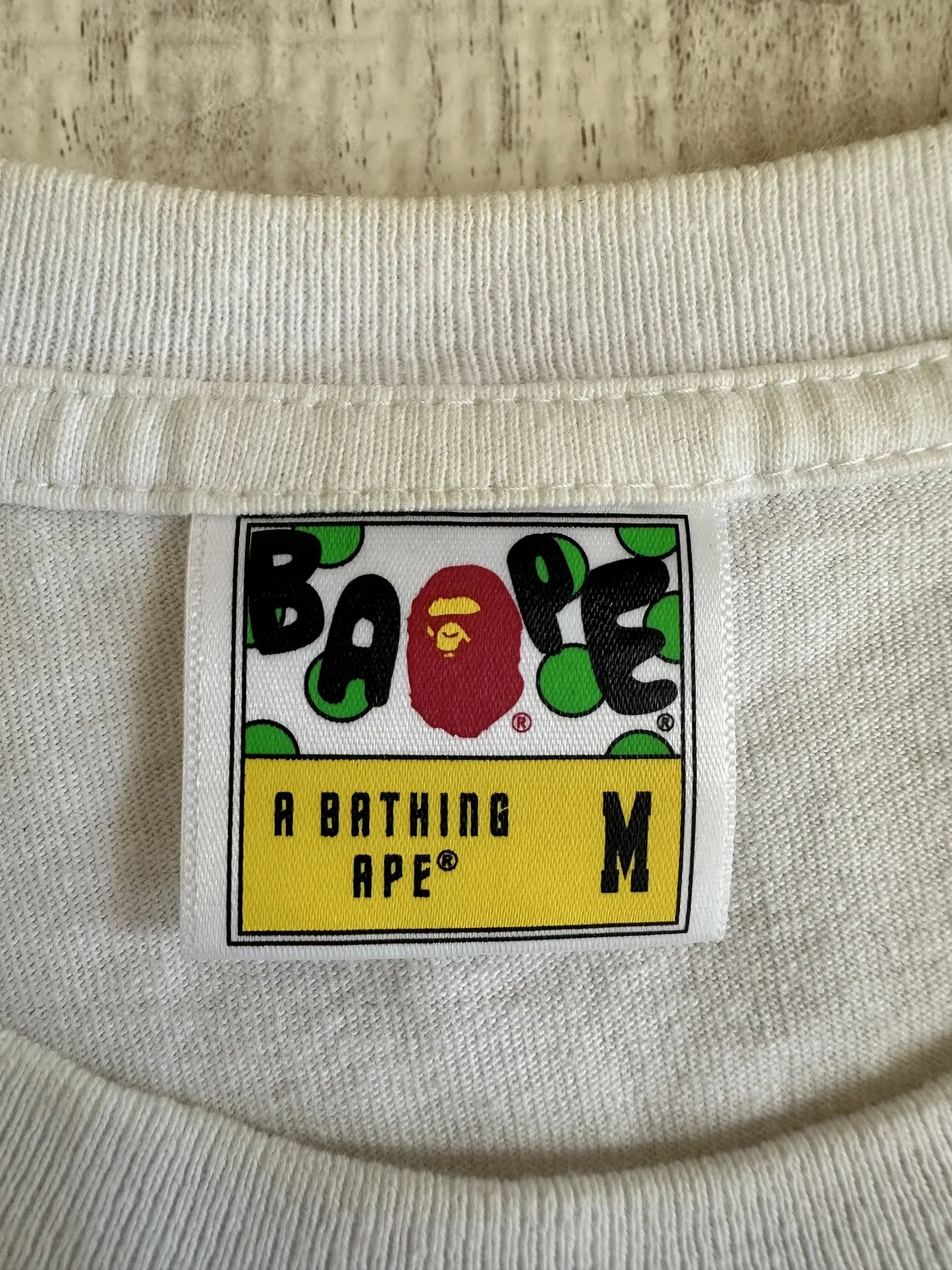 Bape - A BATHING APE Shark Head Cotton T-shirt White Size M