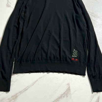 Vintage Gucci Tops - GUCCI Knit King's Snake Wool Black Size S - Authentic Archive