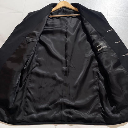 Vintage Yohji Yamamoto Outwear - LQ Y's for men tailored jacket zip wool Black Size L - Authentic Archive