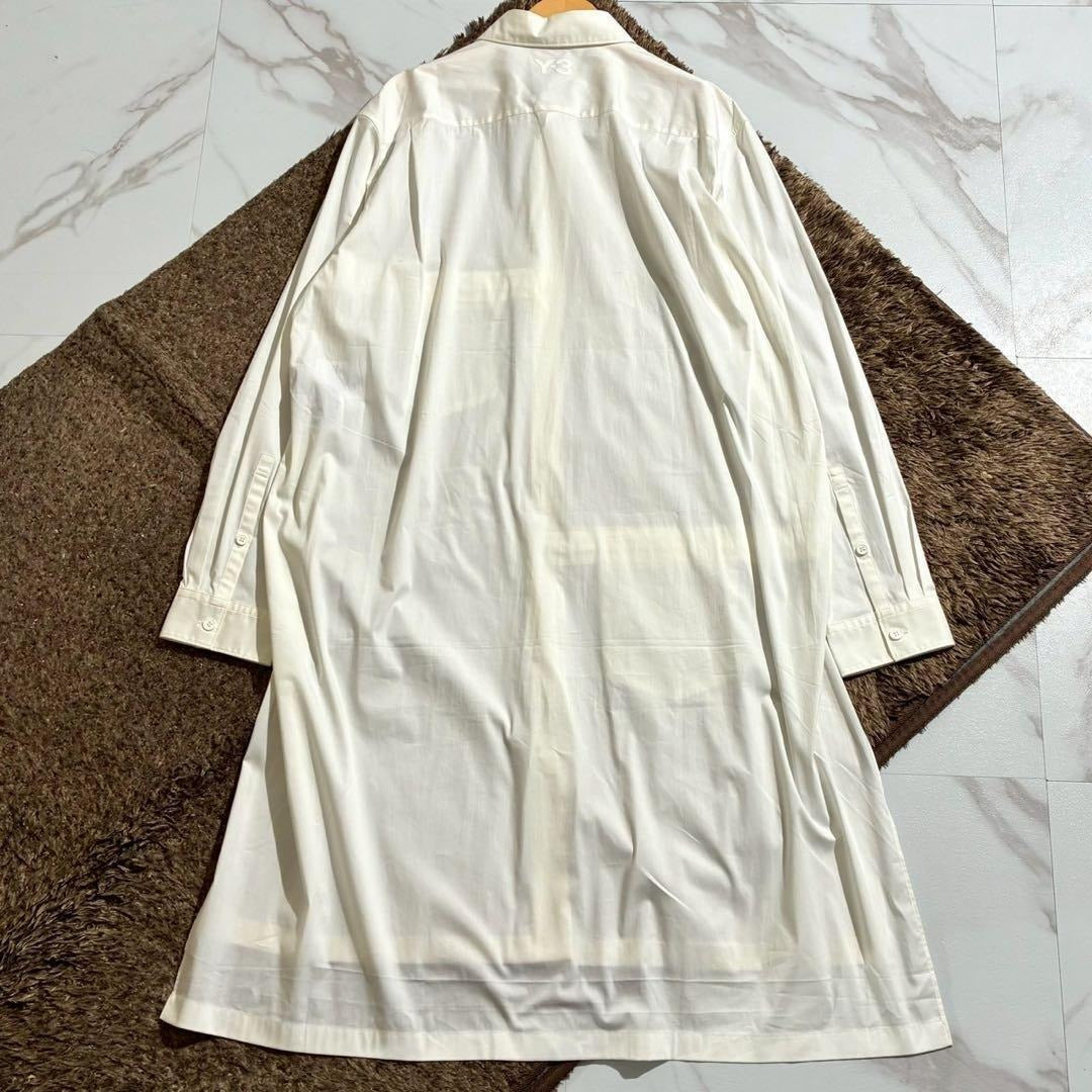 Y-3 - Y-3 20AW Long shirt Asymmetry cotton White Size L