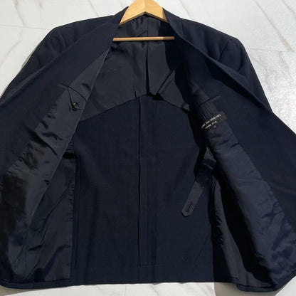 Vintage Comme des Garcons Outwear - COMME des GARÇONS HOMME PLUS 90s Double-Breasted Jacket Dark Navy L - Authentic Archive