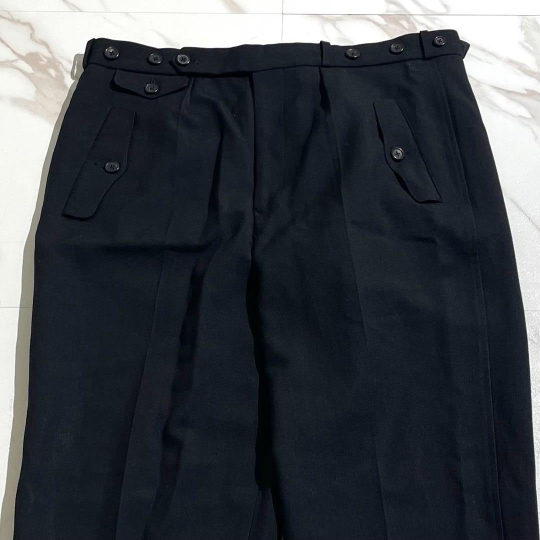 Yohji Yamamoto - Yohji Yamamoto POUR HOMME 80s Tapered Silhouette Pants Black Size L