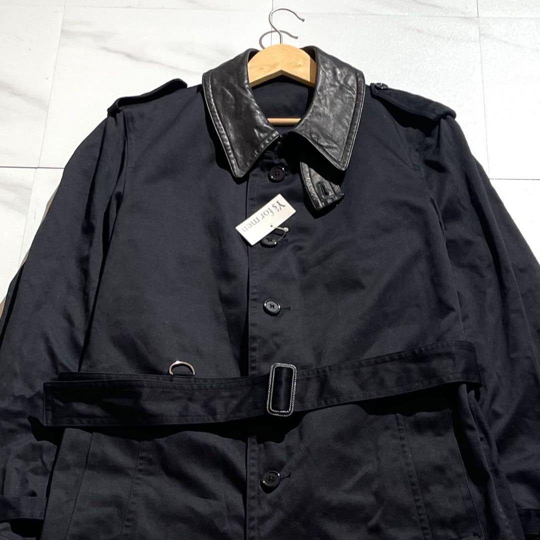 Vintage Yohji Yamamoto Outwear - Brand new Y's for men trench coat Black Size XL - Authentic Archive