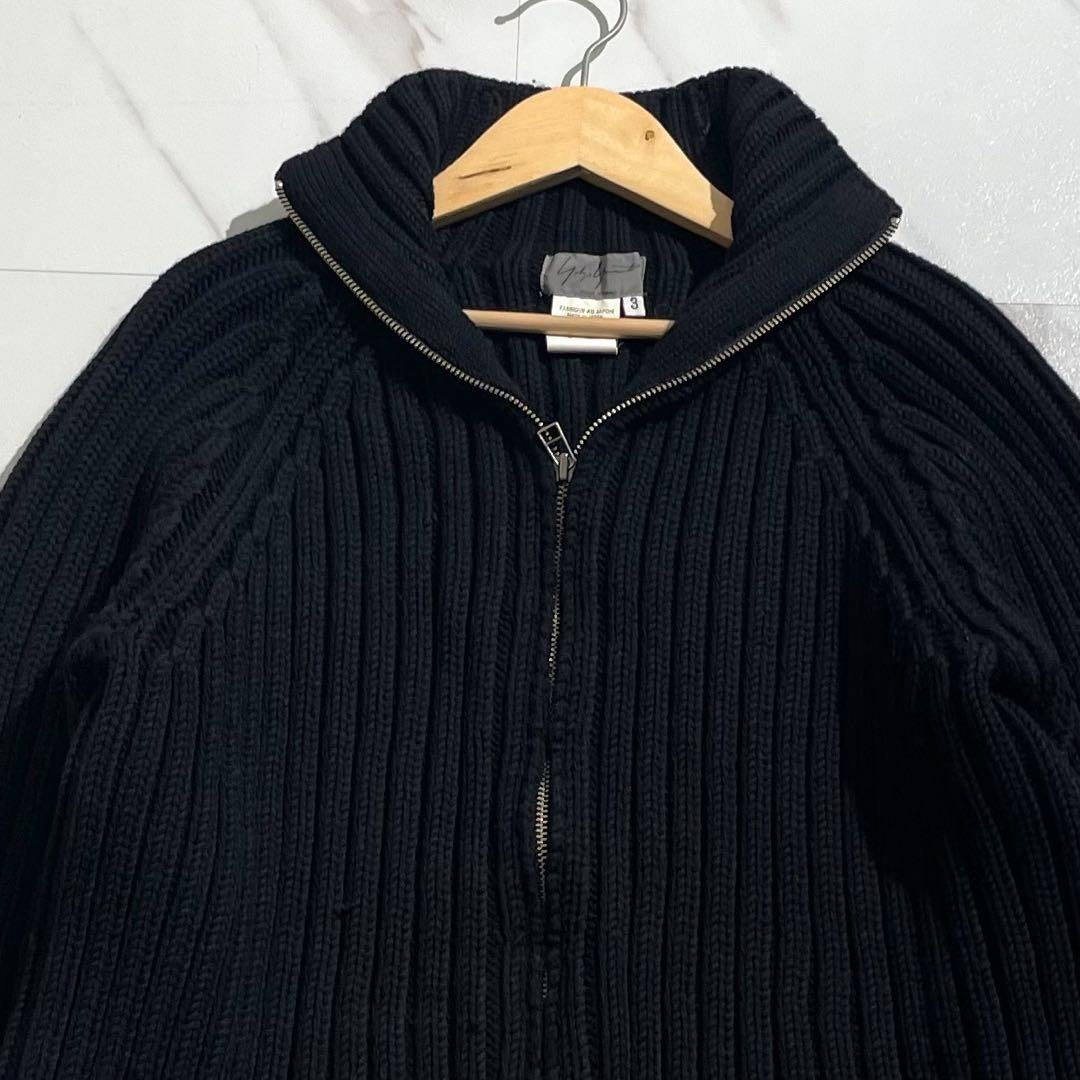 Vintage Yohji Yamamoto Tops - Yohji Yamamoto POUR HOMME 01AW Knit Black Size3 - Authentic Archive
