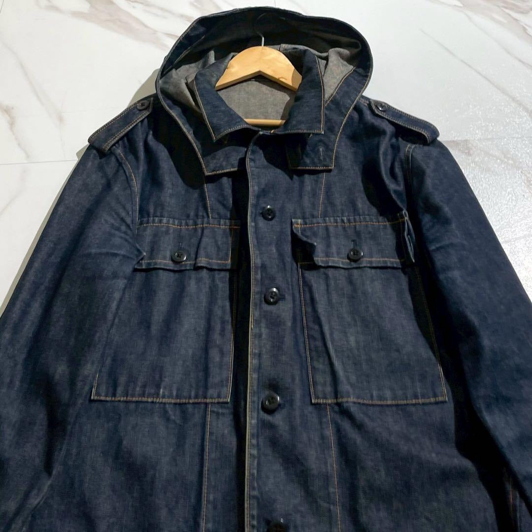Yohji Yamamoto - Y's for men 2Way Denim Hooded Coat Indigo Size L