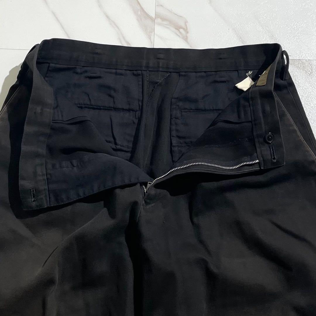 Yohji Yamamoto - Y's for men Cotton Gabardine Wide Pants Black Size L