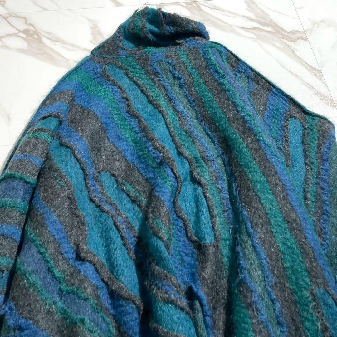 Issey Miyake - ISSEY MIYAKE MEN 13AW Turtleneck Poncho Blue Size L