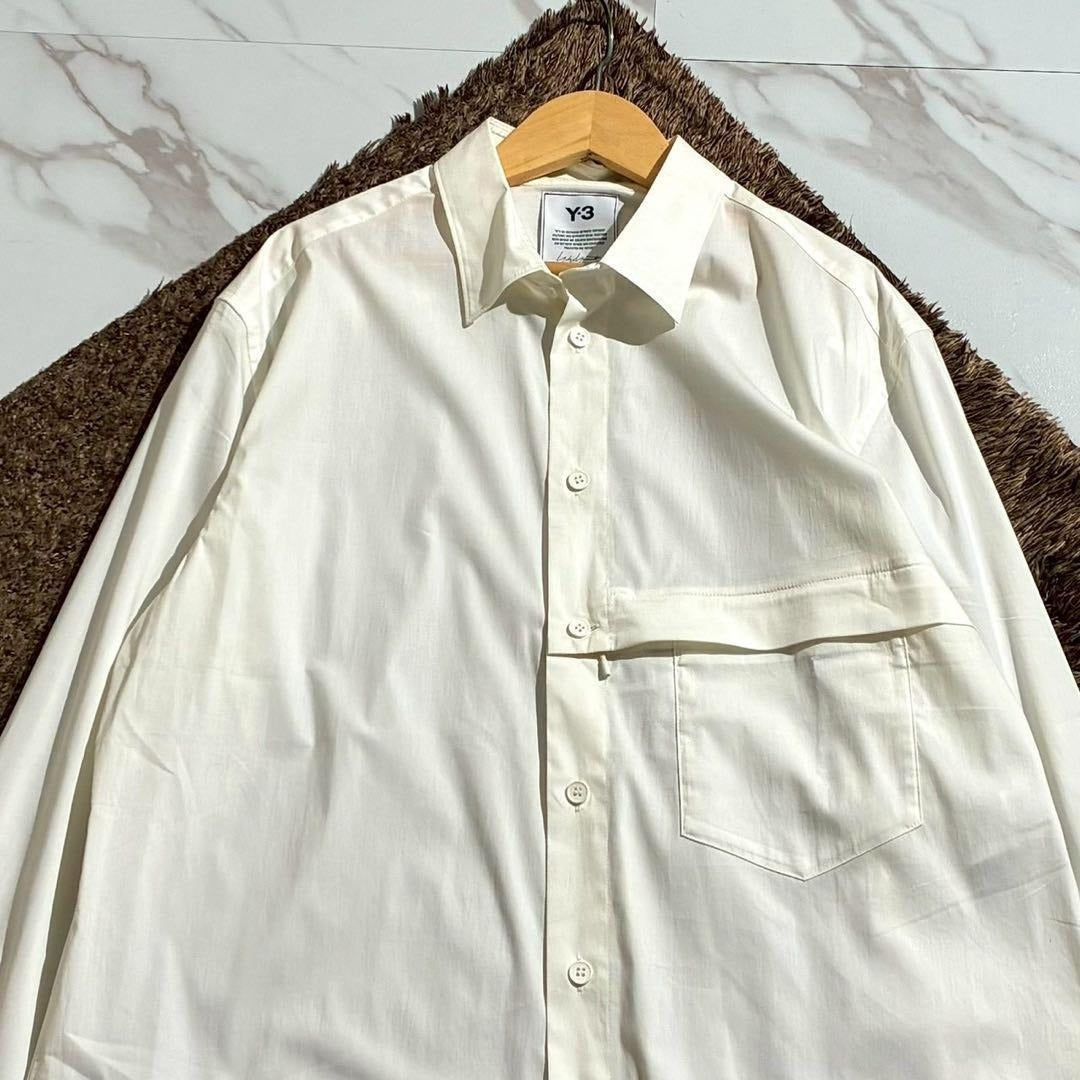 Y-3 - Y-3 20AW Long shirt Asymmetry cotton White Size L